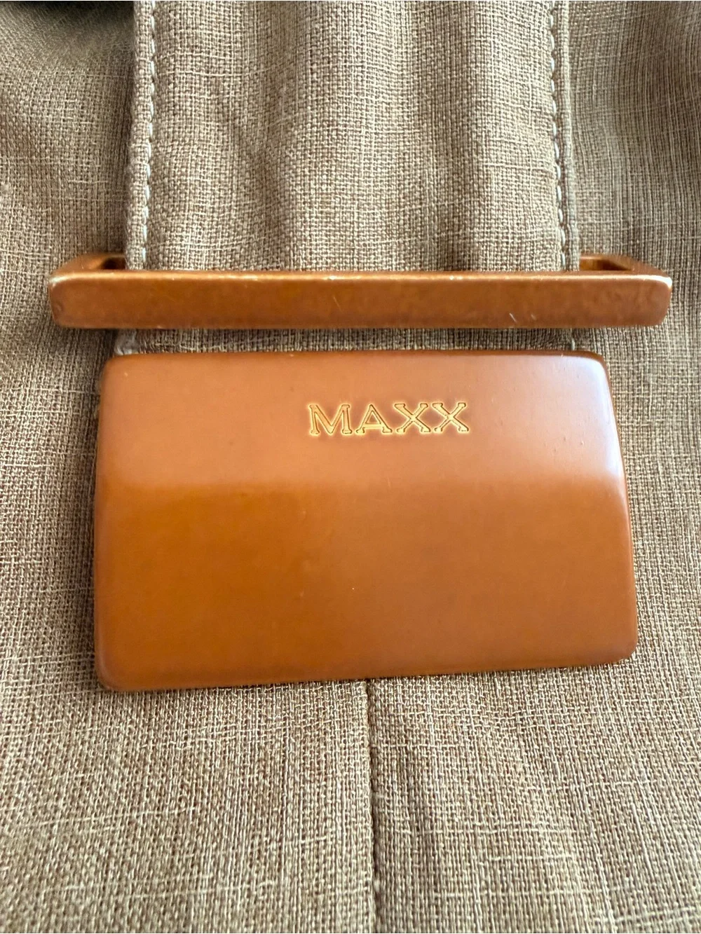 Maxx New York Tan Hobo Bag with Brown Accent
